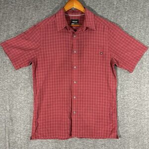 Marmot Paprika Red Lightweight Short Sleeve Hiking‎ Rayon Blend Shirt~Mens Sz M